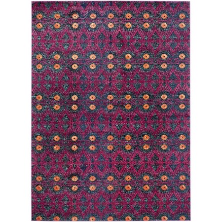 Safavieh Monaco Power Loomed Rectangle Rug- Pink - Multi- 9 x 12 ft. MNC213D-9
